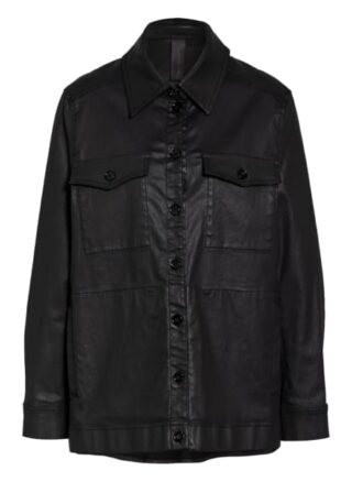 Drykorn Overshirt Nathen In Lederoptik schwarz