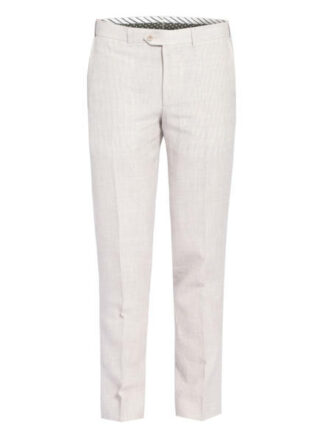 Eduard Dressler Anzughose Shaped Fit Mit Leinen weiss