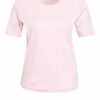 Efixelle T-Shirt Mit Perlenbesatz rosa
