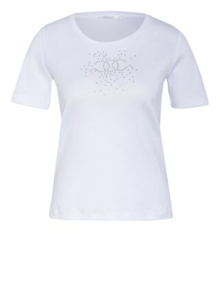 Efixelle T-Shirt Mit Schmucksteinbesatz weiss