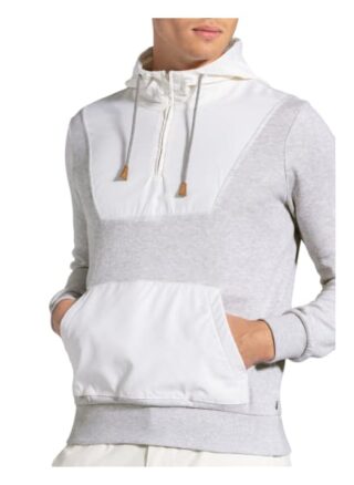 Eleventy Hoodie Im Materialmix grau
