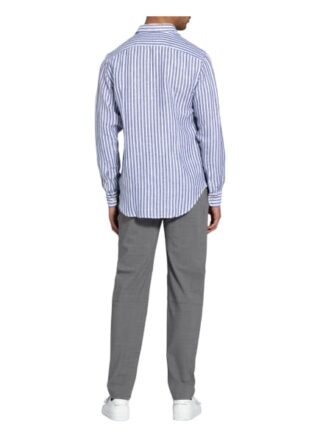 Eleventy Leinenhemd Regular Fit blau