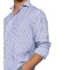 Eleventy Leinenhemd Regular Fit blau