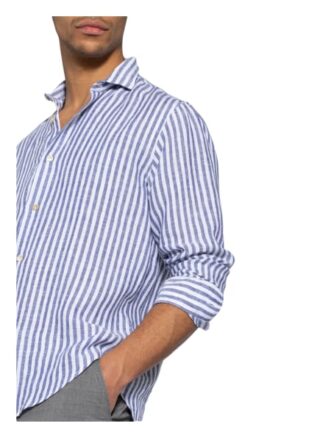 Eleventy Leinenhemd Regular Fit blau