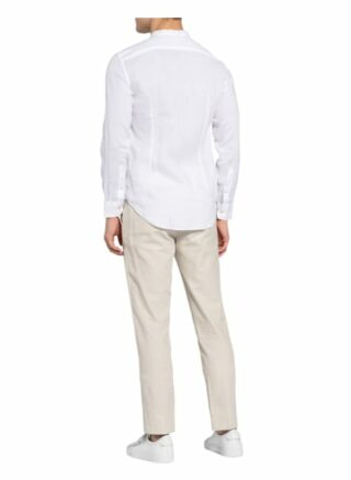 Eleventy Leinenhemd Slim Fit weiss