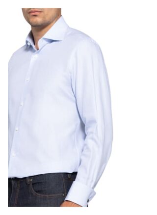 Ermenegildo Zegna Hemd Milano Slim Fit Mit Umschlagmanschette blau