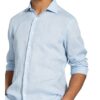 Ermenegildo Zegna Leinenhemd Regular Fit blau
