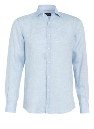 Ermenegildo Zegna Leinenhemd Regular Fit blau