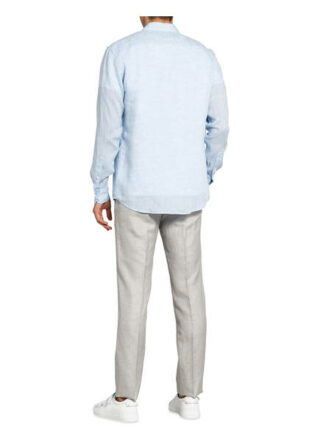 Ermenegildo Zegna Leinenhemd Slim Fit blau