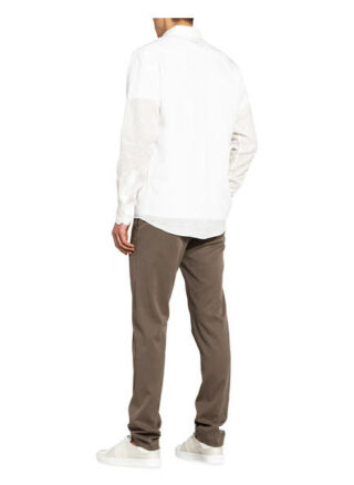 Ermenegildo Zegna Leinenhemd Slim Fit weiss