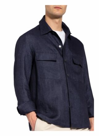 Ermenegildo Zegna Overshirt Herren, Blau