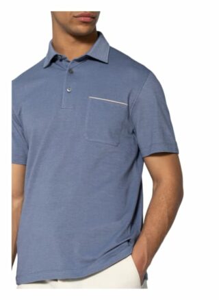 Ermenegildo Zegna Piqué-Poloshirt blau