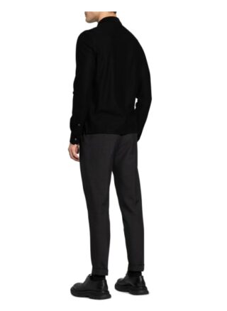 Ermenegildo Zegna Piqué-Poloshirt schwarz