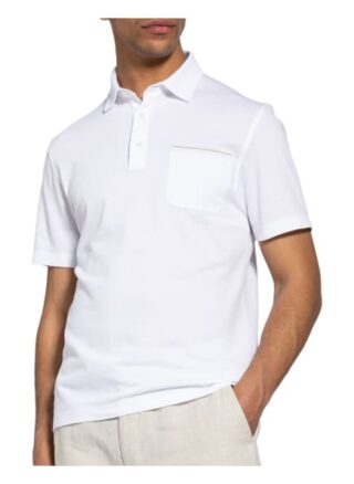Ermenegildo Zegna Piqué-Poloshirt weiss