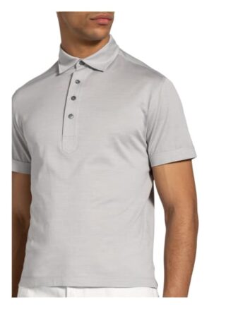 Ermenegildo Zegna Poloshirt Mit Seide grau