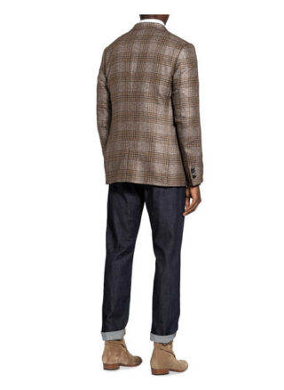 Ermenegildo Zegna Sakko Milano Slim Fit Mit Seide Und Cashmere grau