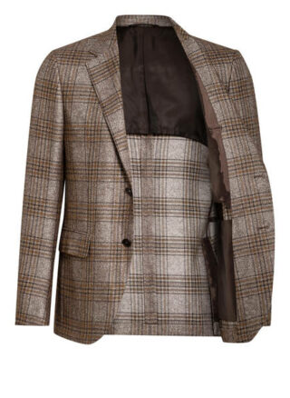Ermenegildo Zegna Sakko Milano Slim Fit Mit Seide Und Cashmere grau