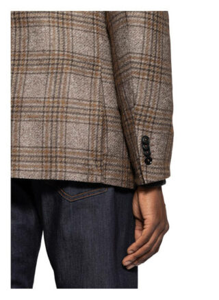 Ermenegildo Zegna Sakko Milano Slim Fit Mit Seide Und Cashmere grau