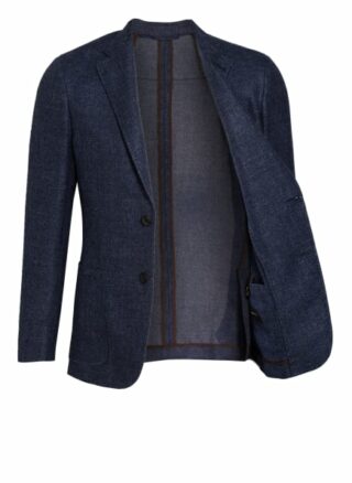 Ermenegildo Zegna Sakko Slim Fit Mit Flachs blau
