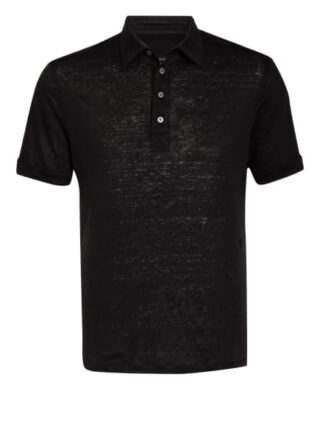 Ermenegildo Zegna Strick-Poloshirt Aus Leinen schwarz