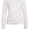 Escada Pullover Sinea Mit Schmucksteinbesatz weiss