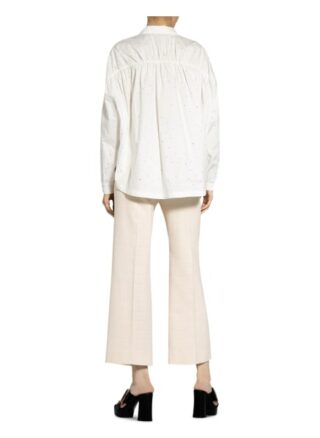 Essentiel Antwerp Oversized-Hemdbluse Zaboon Mit Schmucksteinbesatz weiss