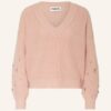 Essentiel Antwerp Pullover Zenegal Mit Schmucksteinbesatz orange