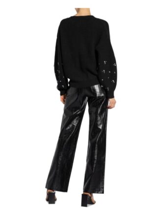 Essentiel Antwerp Pullover Zenegal Mit Schmucksteinbesatz schwarz