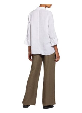 Eterna 1863 Hemdbluse Aus Leinen Mit 3/4-Arm weiss