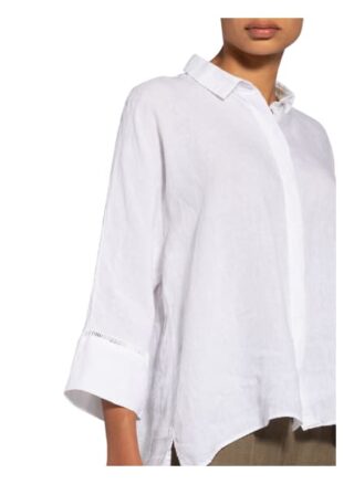 Eterna 1863 Hemdbluse Aus Leinen Mit 3/4-Arm weiss