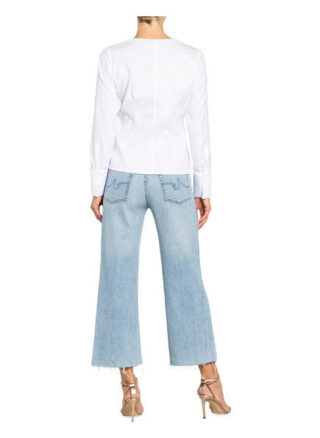 Eterna Jacquard-Bluse weiss
