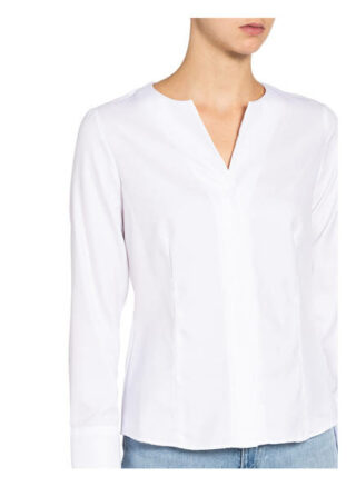 Eterna Jacquard-Bluse weiss