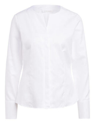 Eterna Jacquard-Bluse weiss