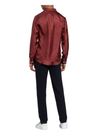 Eton Hemd Aus Seide Slim Fit rot
