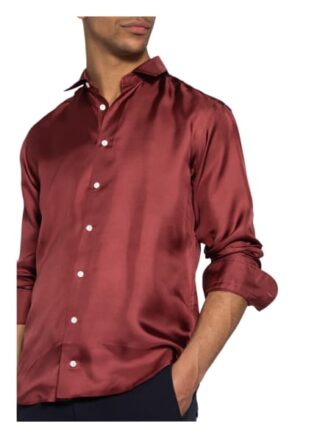 Eton Hemd Aus Seide Slim Fit rot