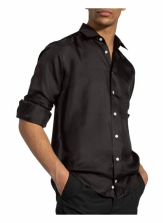 Eton Hemd Aus Seide Slim Fit schwarz