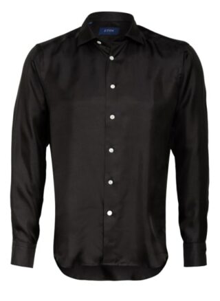 Eton Hemd Aus Seide Slim Fit schwarz