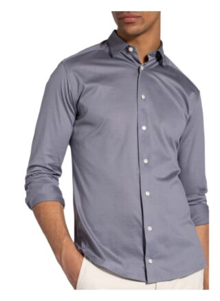 Eton Jerseyhemd Slim Fit grau