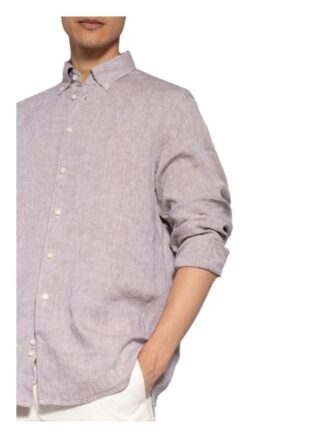 Eton Leinenhemd Comfort Fit braun