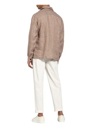 Eton Overshirt Aus Leinen beige
