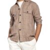 Eton Overshirt Aus Leinen beige