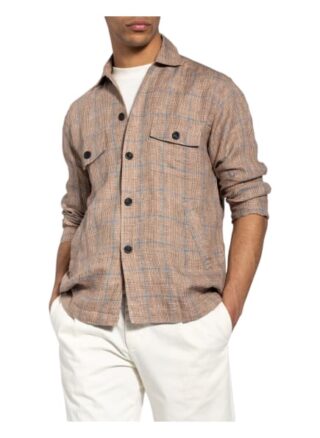 Eton Overshirt Aus Leinen beige