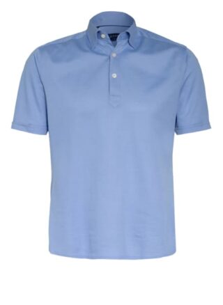 Eton Piqué-Poloshirt blau