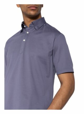 Eton Piqué-Poloshirt grau