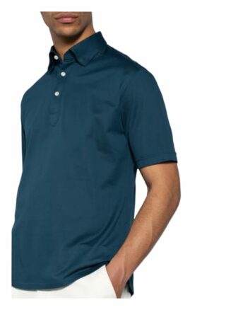 Eton Piqué-Poloshirt gruen