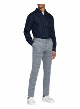 Etro Anzughose Skinny Fit blau