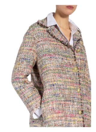 Etro Bouclé-Mantel Mit Glitzergarn rot
