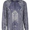 Etro Hemd Slim Fit blau