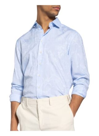 Etro Jacquard-Hemd Regular Fit blau