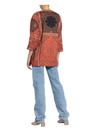 Etro Kimono Mit Leinen rot